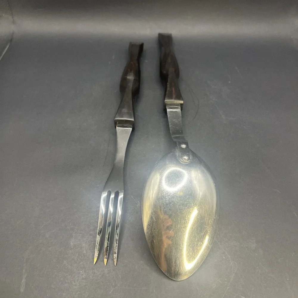 Vintage Cutco Utensils Lot of 2: 1712 Serving Spoon & 1726 Meat Turning Fork USA